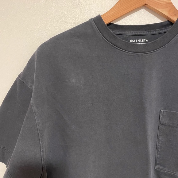 Athleta XS Black Boxy Crop Top - Picture 2 of 7